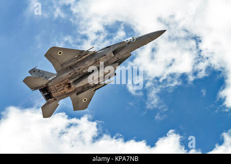 Die israelische Luftwaffe (IAF) McDonnell Douglas F-15A im Flug. Bei der "mit der blauen "2017 fotografiert, eine internationale Antenne Training gehostet von Stockfoto