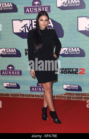 2017 MTV Europe Music Awards (EMAs) - Ankunft mit: Monica Geuze Wo: London, Großbritannien Wann: 12. November 2017 Credit: WENN.com ** Nur für die Veröffentlichung in Großbritannien, den USA, Deutschland, Österreich, Schweiz ** verfügbar Stockfoto