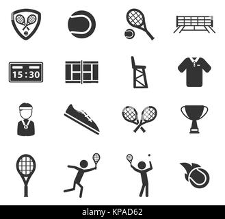 Tennis einfach Symbole Stockfoto