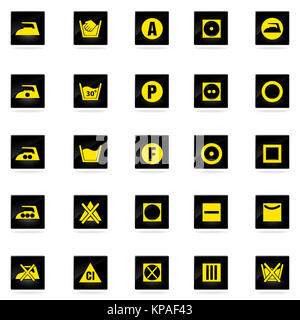 Wäscherei Icons set Stockfoto