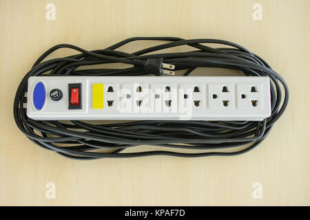 Foto von Multi-Buchse Verlängerungskabel Stockfoto