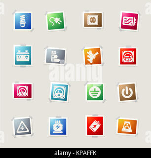 Strom Icons set Stockfoto
