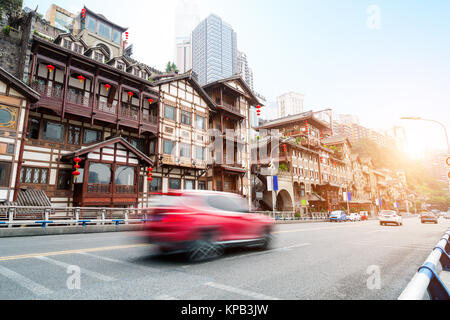 Chongqing, China klassische Architektur: Hongyadong. Stockfoto