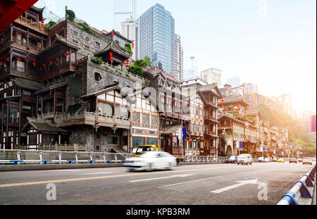 Chongqing, China klassische Architektur: Hongyadong. Stockfoto