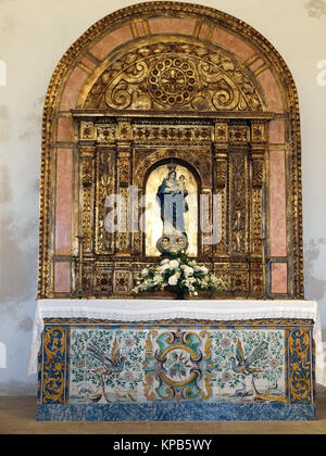 Ponta de Sagres - Altarbild in der Kirche Stockfoto