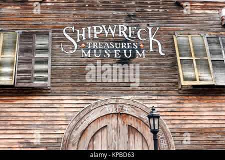 Schiffbruch Schätze Museum Alte hölzerne Fassade (1849) Key West Florida Stockfoto