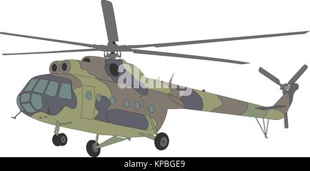 Mi-8 Helikopter Illustration - Vektor Stock Vektor