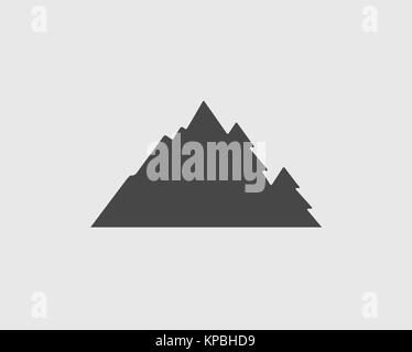 Hill Symbol auf grauem Hintergrund Stock Vektor