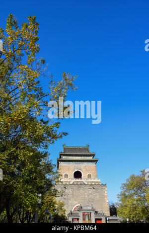 Peking, China - Apr 14,2017: Der Glockenturm in Peking, China. Stockfoto