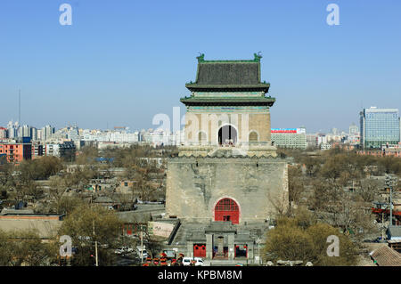 Peking, China-Feb 8,2006: Der Glockenturm in Peking, China. Stockfoto