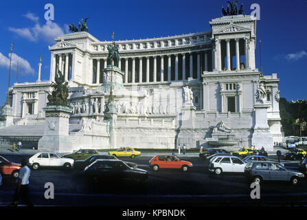 1989 HISTORISCHES DENKMAL VICTOR EMMANUEL II (© GIUSEPPE SACCONI 1911) PIAZZA VENEZIA ROM ITALIEN Stockfoto