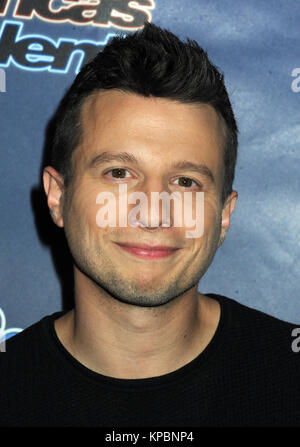 NEW YORK, NY - AUGUST 12: Mat Franco besucht "America's Got Talent" Saison 10 in der Radio City Music Hall am 12. August 2015 in New York City. Personen: Mat Franco Stockfoto