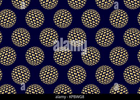 Globe-abstrakten quadratischen Muster, Stock Vektor