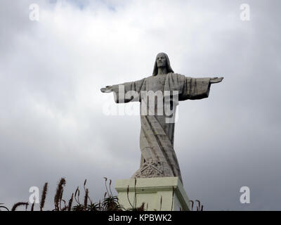 Jesus Statue Cristo Rei auf der Ponta do Garajau Stockfoto