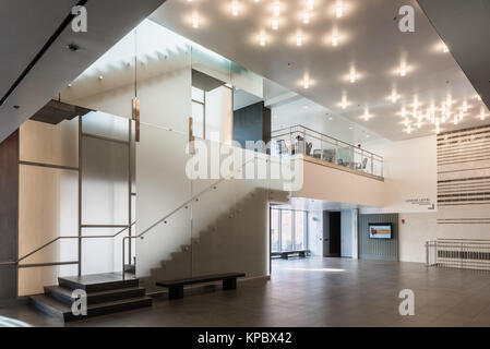 Lobby des Logan Center an der Universität von Chicago Stockfoto