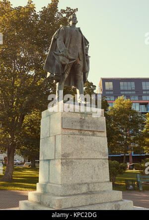 Statue von Edward Cornwallis, Gründer von Halifax (1749) und ehemaliger Gouverneur von Nova Scotia, Halifax, Nova Scotia, Kanada Stockfoto