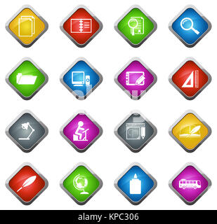Schule Icons set Stockfoto