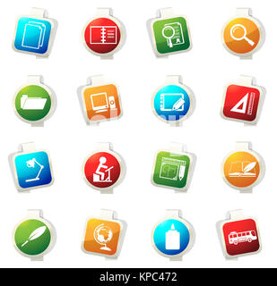 Schule Icons set Stockfoto