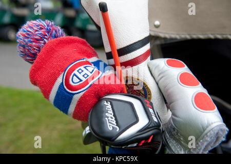 Montreal Canadiens (berühmte Ice Hockey Team) Golf Club headcover. Stockfoto