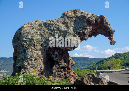 Elephant Rock, touristische Attraktion bei Castelsardo, Sardinien, Italien, Mittelmeer, Europa Stockfoto