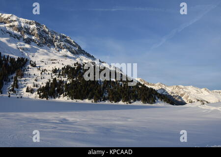 Stallersattel, 15, obersee, st. Jakob, See, Eis, Wintersport, Langlaufen Stockfoto