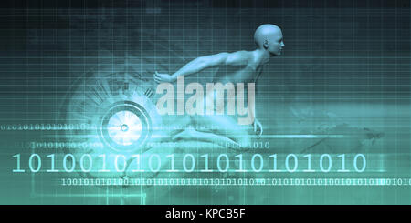 Binäre Technologie Stream Stockfoto