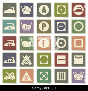 Wäscherei Icons set Stockfoto