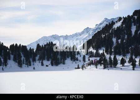 Â stallersattel, 15km, St. Jakob, See, obere See, Eis, Licht, Schatten, winter Stockfoto