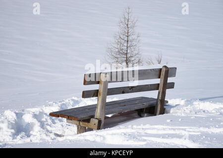 Â Bank, Parkbank, stallersattel, 15, obersee, Tirol, Pass, Grenze Stockfoto