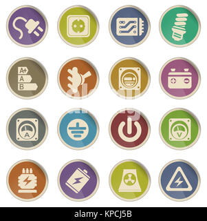 Strom-Icon-set Stockfoto