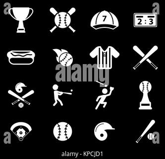 Baseball einfach Symbole Stockfoto