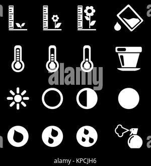 Pflanze wachsende Zeichen Silhouette Icons Stockfoto