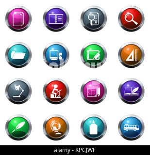 Schule Icons set Stockfoto