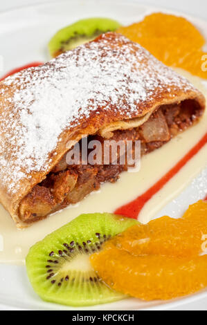 Apple Strudel closeup Stockfoto