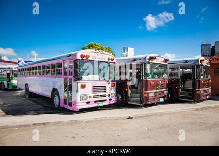 CHETUMAL, MEXIKO - Dec 16, 2015: Bushaltestelle für Belize in Chetumal am Dez 16, 2015. Mexiko. Stockfoto