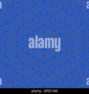 Abstrakte geometrische nahtlose Hexagon Hintergrund. Empfindliche Mosaik Muster in Azurblau und hellgraue Farbtöne, moderne und umfangreich. Stockfoto