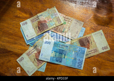 Marokkanische Dirham Stockfoto