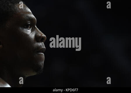 Madrid, Spanien. 14 Dez, 2017. Kevin Seraphin, #1 von FC Barcelona Bild während der euroleague Basketball Spiel zwischen Real Madrid und FC Barcelona Lassa an WiZink Zentrum in Madrid gespielt. Credit: Jorge Sanz/Pacific Press/Alamy leben Nachrichten Stockfoto