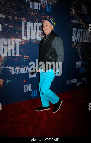 NEW YORK, NY - 15. Februar: Bill Murray besucht die SNL 40. Jahrestag Feier am Rockefeller Plaza am 15. Februar 2015 in New York City. Personen: Bill Murray Stockfoto