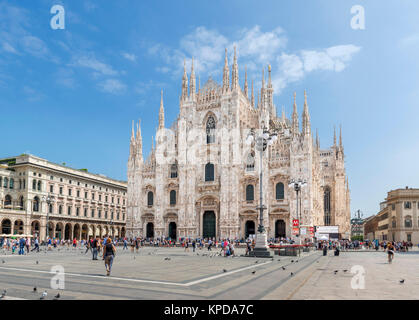 Mailänder Dom (Duomo di Milano) von der Piazza del Duomo, Mailand, Lombardei, Italien Stockfoto