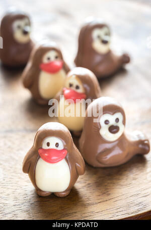 Bonbons Schokolade in der Form von Tieren Stockfoto