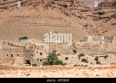 Berber Dörfer in der Wüste Marokko Stockfoto