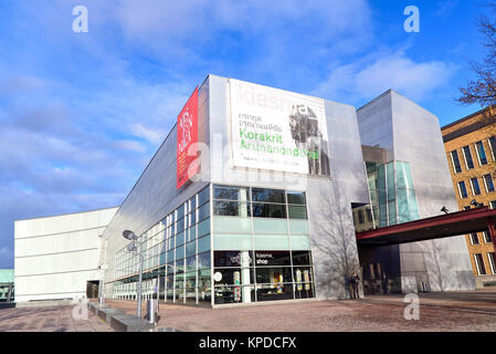 Helsinki, Finnland - 15 November 2017: zeitgenössische Kunst Kiasma Museum in Helsinki auf teils sonnig November Nachmittag in Helsinki, Finnland. Stockfoto