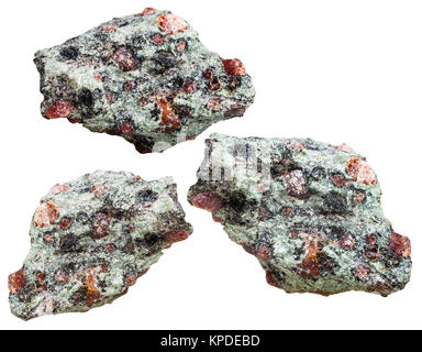 Eclogite Felsen von Granat und omphacite Stockfoto