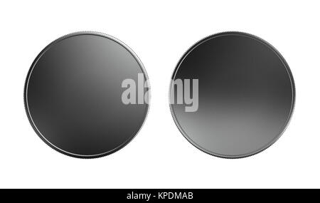 Silbermünze der Vorder- und Rückseite Stockfoto