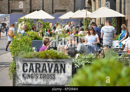 Caravan Restaurant, Getreidespeicher Square, Kings Cross, London Stockfoto