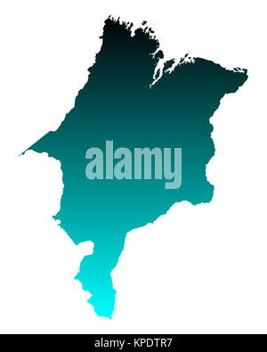 Karte von Maranhão Stockfoto