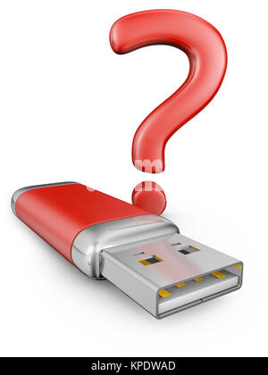 Usb-Laufwerk von roter Farbe Stockfoto