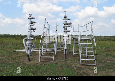 Ausrüstung von einer Ölquelle Stockfoto