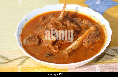 Mutton curry mit dicken würzige Soße Stockfoto